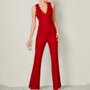 Venus open back lace jumpsuit